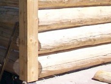 Half log natural siding made by greenleaf forestry